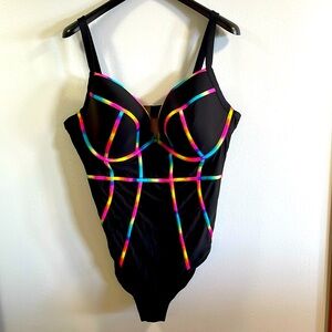 City Chic Neon Swimsuit